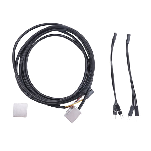 Computer Desktop Switch PC Motherboard External Start Power On/Off Button Extension Cable for DIY Button Silver,1 * desktop switch 2 * 2 pin points route 1 * magnet sheet,Silver