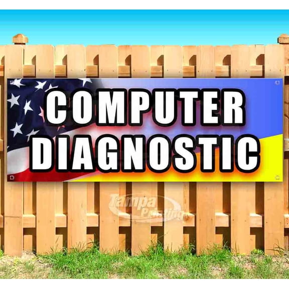 Computer Diagnostic 13 oz Vinyl Banner With Metal Grommets