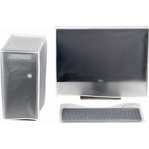Computer Dust Cover Monitor +Keyboard+CPU Tower Desktop 3 Pieces Set PC ...