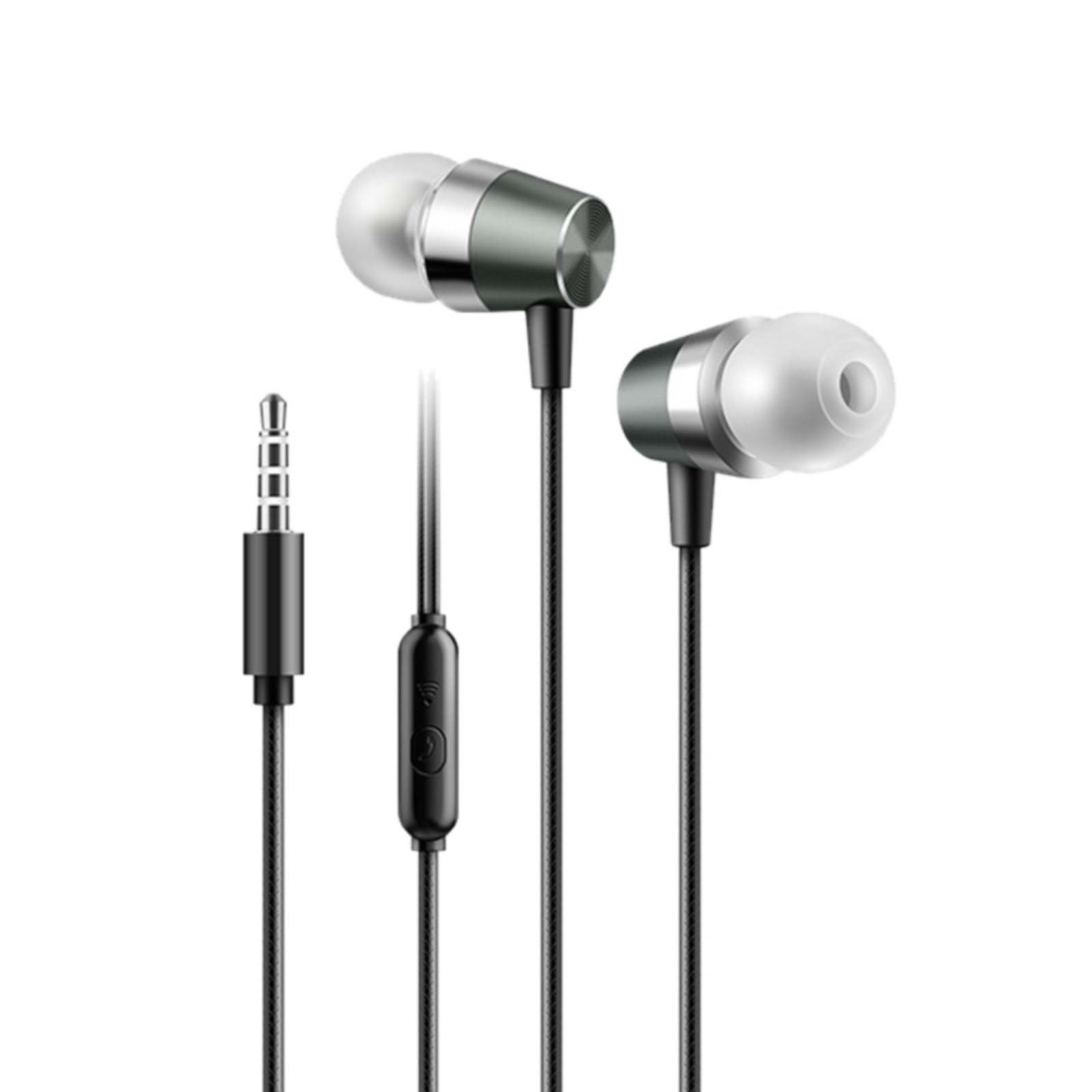 Computer Earbuds with Mic Wired Earbuds With Microphone In Ear Ergonomic Noise Lsolating Headphones With 3.5mm Jack Headphones with A Mic
