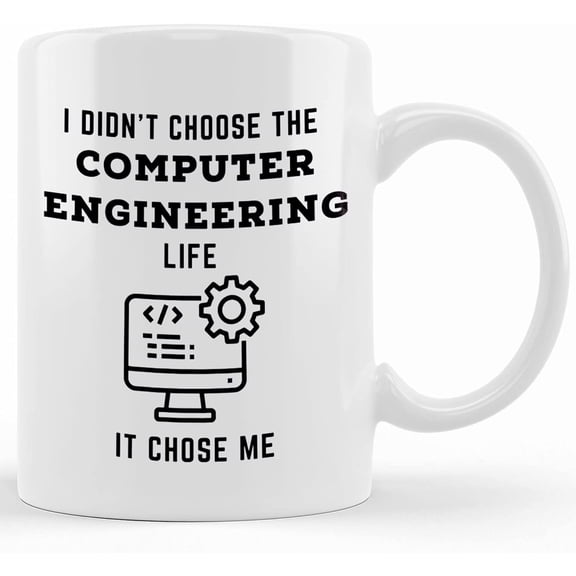 Computer Engineer Gift Coffee Mug computer Engineering Life, Ceramic Novelty Coffee Mug, Tea Cup, Gift Present For Birthday, Christmas Thanksgiving Festival, 11oz Sarcasm With