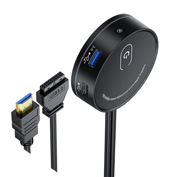 Computer External Power Switching with USB Expansion and 3.5mm Auditory Port Optinal for Gamers and Professional