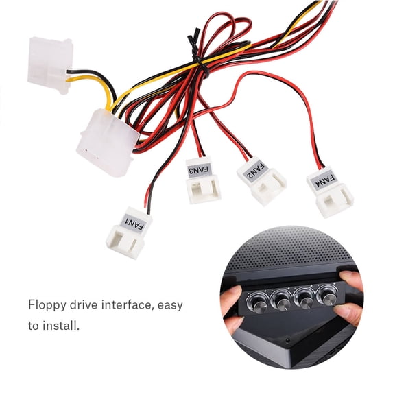 Computer Fan Controller: Adjustable Speed  Temp, 3.5" Drive Interface