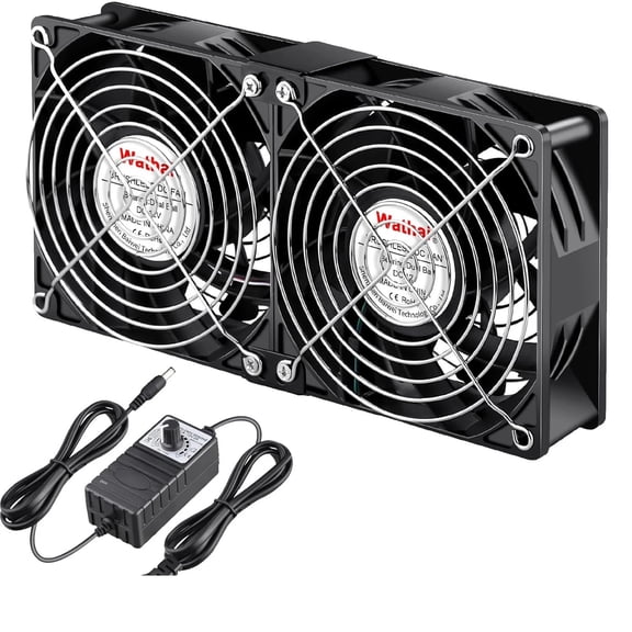 Computer Fan with AC , Powerful Big Airflow Variable Speed for CPU Mining Rig Machine Chassis Server Workstation Cabinet Coo ,Easy to Install