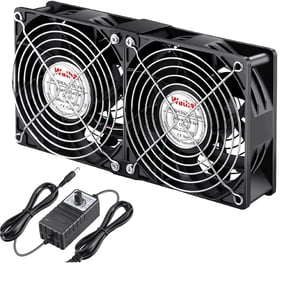 Computer Fan with AC , Powerful Big Airflow Variable Speed for CPU Mining Rig Machine Chassis Server Workstation Cabinet Coo