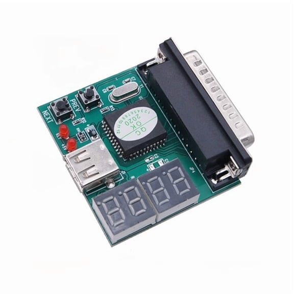 Computer Fault Test Card Motherboard Diagnostic Card Notebook Four-Bit Detection USB Power Supply Error Detection,1 * Computer Fault Test Card,Green & Black