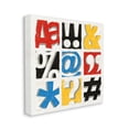 thumbnail image 1 of Computer Font and Symbols Collage Red Yellow Blue Design Typography Gallery-Wrapped Canvas Print Wall Art, 17x17, 1 of 1