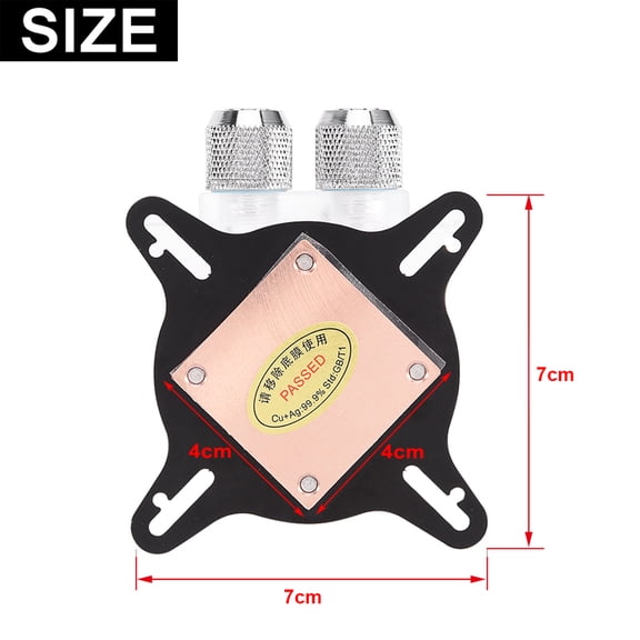 Computer GPU Cooling Water Block Cooler Kit Red Copper Base for Graphics Processing Unit