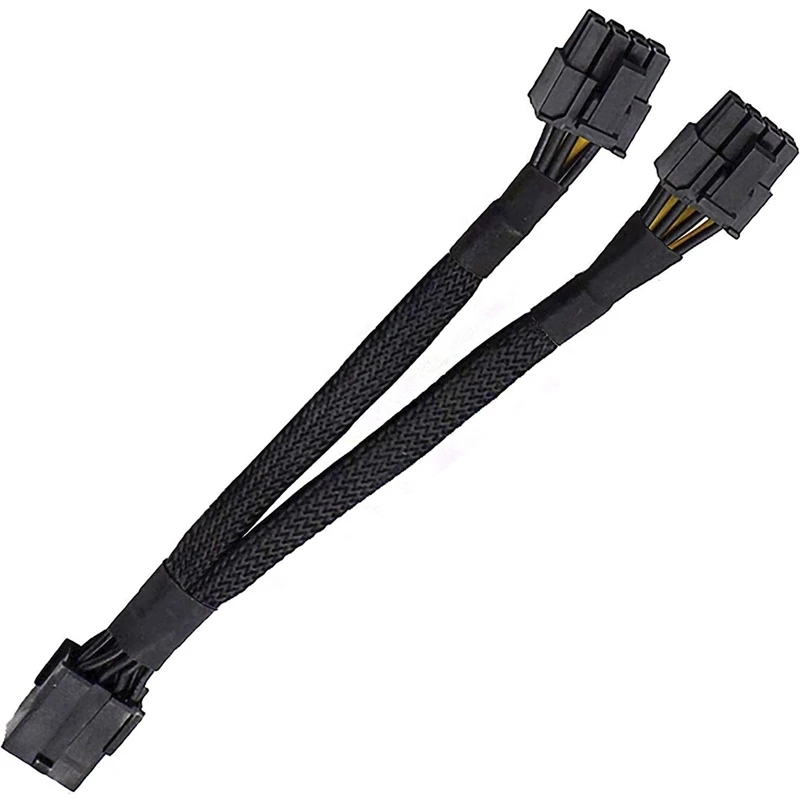 Cavo Alimentazione GPU PCI Express 6 Pin Femmina A Doppio PCI-E 8 (6+2) Pin Maschio, Parallel Miner, Usato