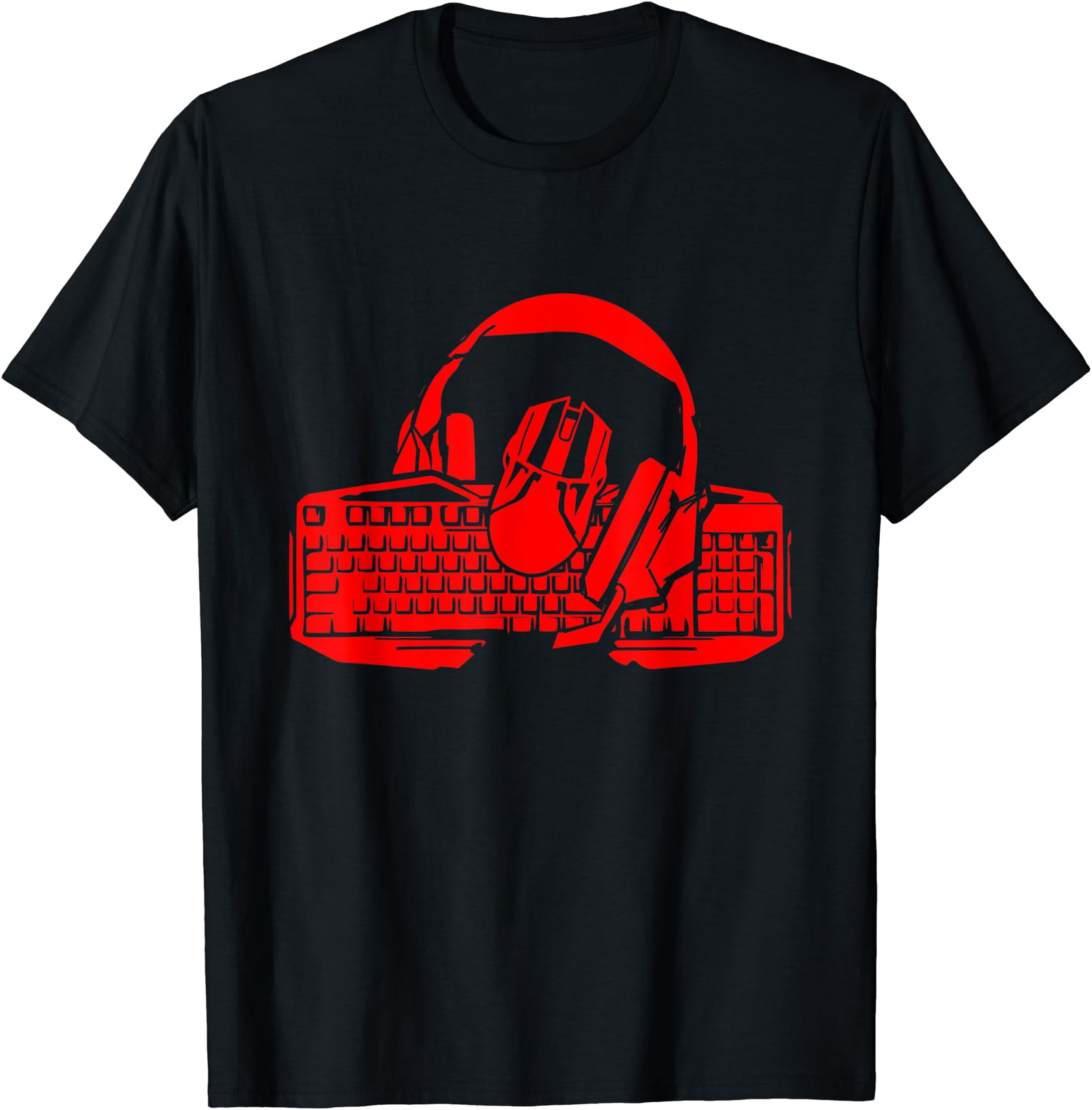 Computer Gamer Gift Men Women Kids WASD Keyboard PC Gaming T-Shirt ...