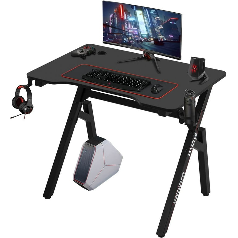 Professional Ergonomic LED Light Gaming Desk Computer Table Station Racing  Style Computer desk Gaming desk Desk organizer Standing desk Laptop stand