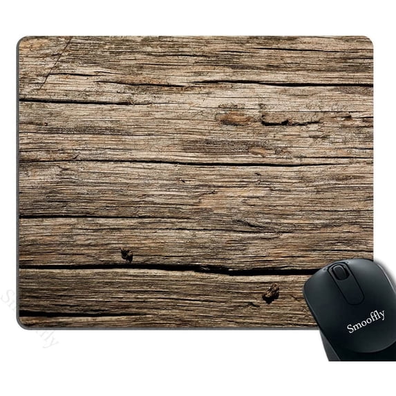 Computer Gaming Mouse pad,Wood,Rustic Old Barn Wood Rectangle Non-Slip Rubber Mousepad