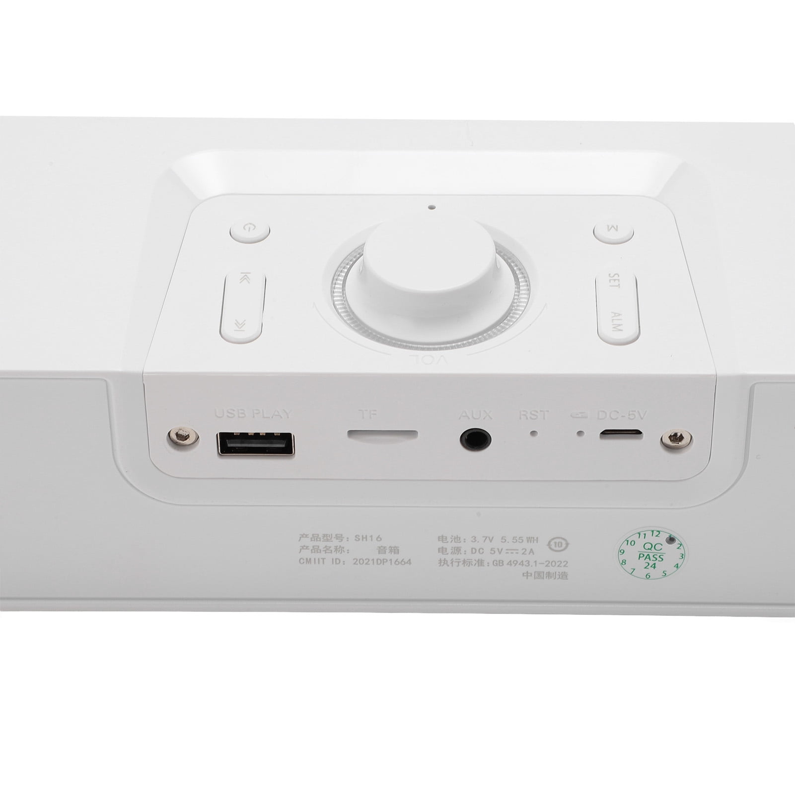 Computer Gaming Speaker Bluetooth Computer Gaming Speaker, Long Battery Life Support USB AUX in Wireless PC Bar Speaker USB Charging HiFi Stereo Stylish with FM Radio for Laptop White