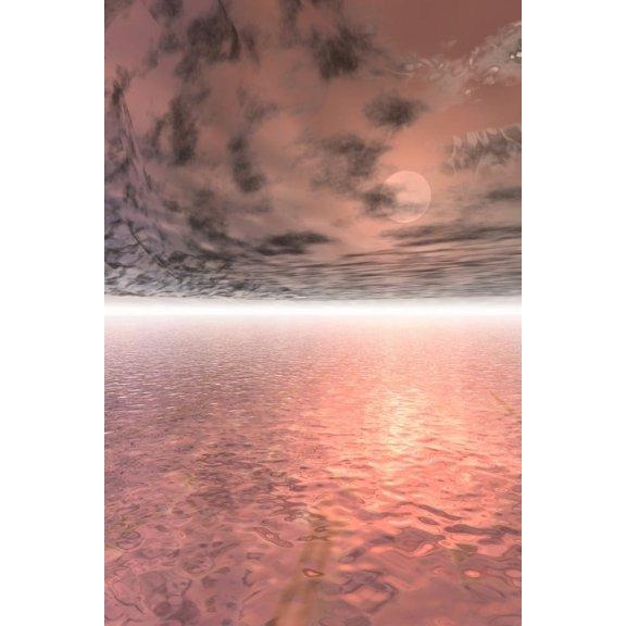 Computer Generated Ocean Scene Canvas Art - Paul Sale Design Pics (13 x 20)