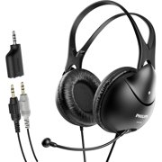 Computer Headset with Microphone for Laptop, Zoom, Skype - 3.5 MM Lightweight Computer Headphones with Echo Cancelling Mic for Home Office, Call Center, Skype, Zoom
