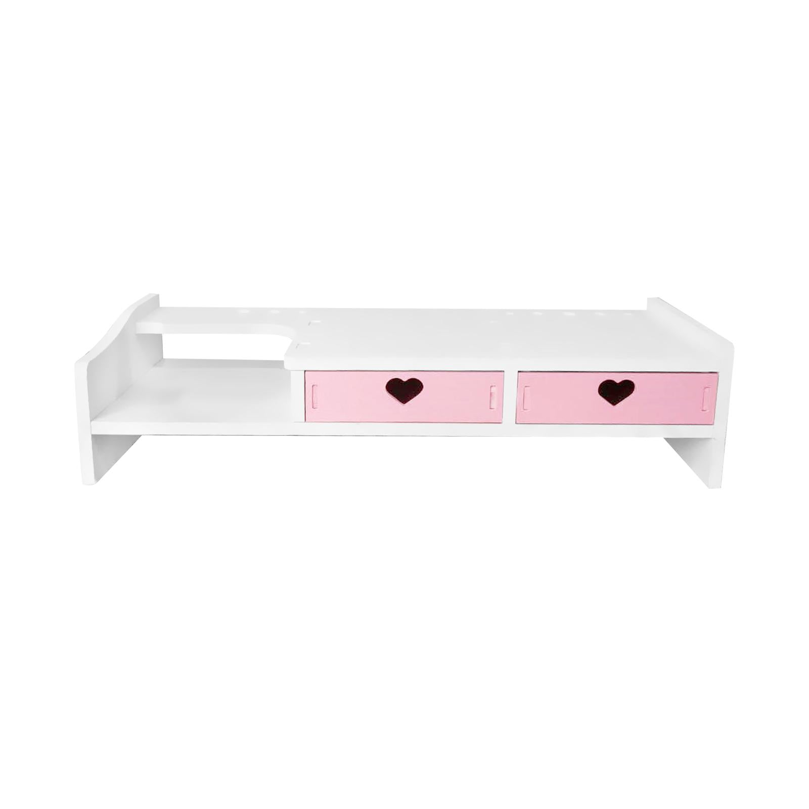 Disk Rack Pink Computer Heightened Shelf Desktop Storage Rack Ergonomic Monitor Stand ...