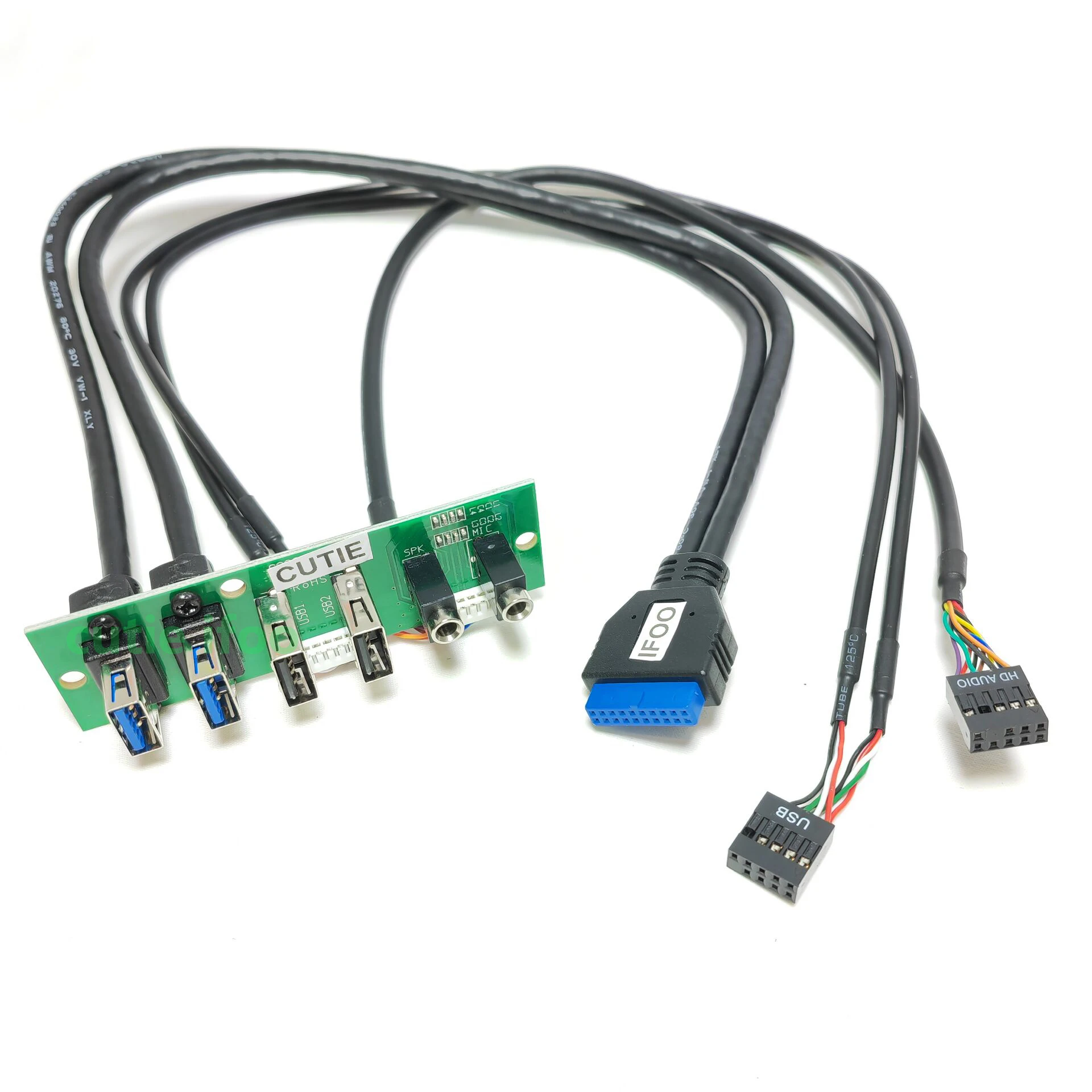 Computer Host Case Motherboard Extension Front Panel Cable 19P 9Pin To ...