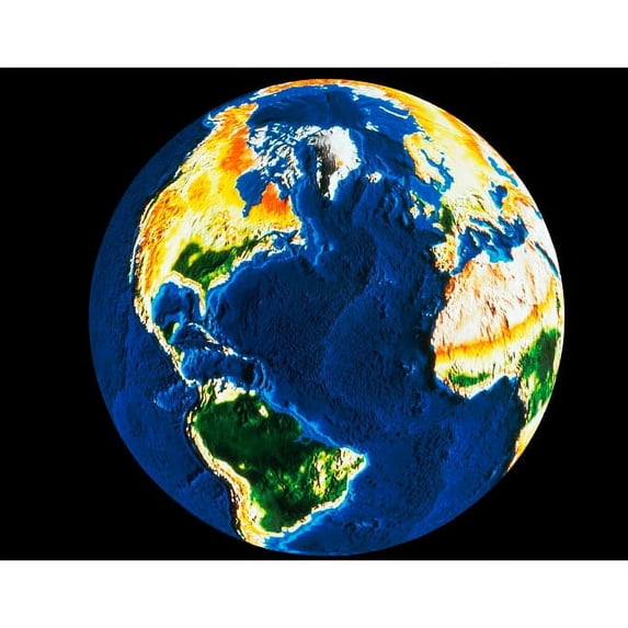 Computer Image of Earth Poster Print by Stocktrek Images