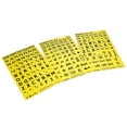 thumbnail image 1 of Computer Keyboard Labels - Black Characters on Yellow Background, 1 of 1