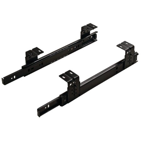Computer Keyboard Pencil Drawer Top Mounted Heavy Duty Steel Construction 3/4 Extension Keyboard Slide with Height Adjustment, Pair of 2 (14")