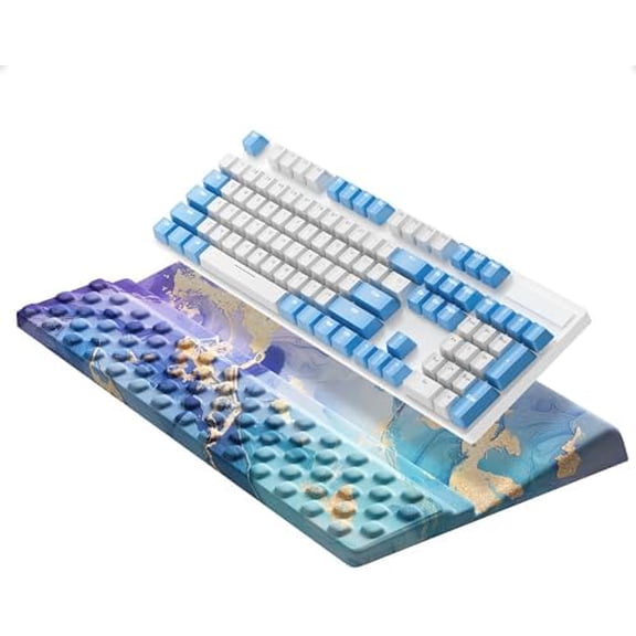 Computer Keyboard Stand Tilt with Wrist Rest, Comfy Ergonomic Keyboard Riser Holder for Desktop