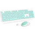 thumbnail image 1 of Wireless Keyboard and Mouse, Silent 2.4GHz Cordless Combo-Green-Wagpak, 1 of 8