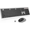 thumbnail image 1 of Wagpak Wireless Keyboard and Mouse, Silent 2.4GHz Cordless Combo for PC Desktops Computer (Grey and Black), 1 of 7