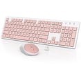 thumbnail image 1 of Wagpak Wireless Keyboard and Mouse, Silent 2.4GHz Cordless Combo for PC Desktops Computer (Pink and White), 1 of 7