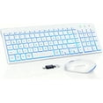 thumbnail image 1 of Wireless Keyboard and Mouse Combo - Quiet Backlit Keyboard with RGB Mouse, Rechargeable, Slim, Sleep Mode for Windows, Mac, Laptop -White-Wagpak, 1 of 7