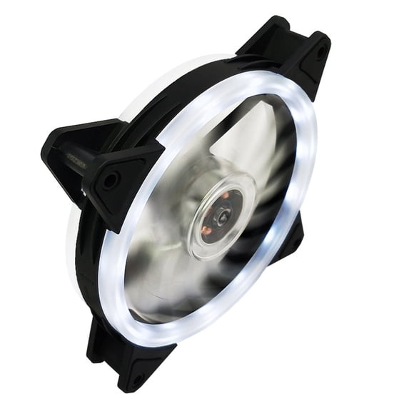 Computer LED Fans Fashion Double-sided Low Noise 4-Pin Computer Power Supply Fan LED Light Heatsink Cooler