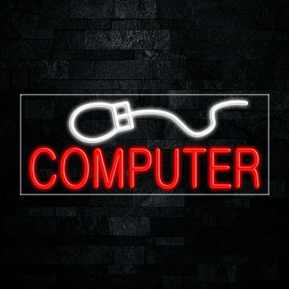 Computer-LED Neon Sign 30"L x 12"H #30043