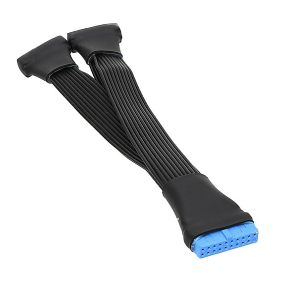 Zerone - Cavo anteriore femmina da 19 pin/20 pin, 0, con doppia USB 3.0 per supporto del pannello della scheda madre con foro a vite