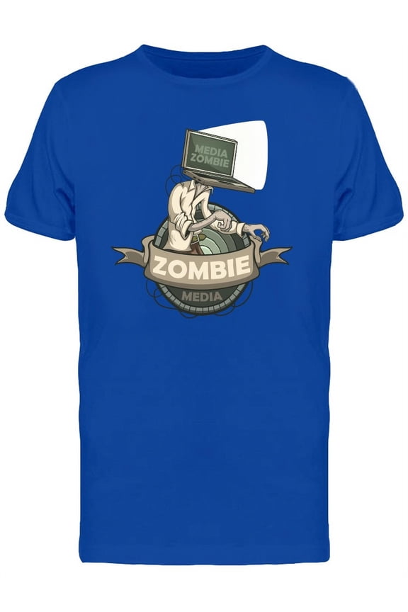 Computer Man Media Zombie Tee Men's -Image by Shutterstock