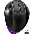 thumbnail image 1 of Ergonomic Wireless Trackball Mouse, Adjustable Angle, Thumb Control, Quiet Click, Rechargeable, Multi-Device Bluetooth & USB, for Windows Mac-Black Ball, 1 of 8