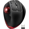 thumbnail image 1 of Ergonomic Wireless Trackball Mouse, Adjustable Angle, Thumb Control, Quiet Click, Rechargeable, Multi-Device Bluetooth & USB, for Windows Mac-Red Ball, 1 of 8