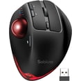 thumbnail image 1 of Ergonomic Wireless Trackball Mouse, Adjustable Angle, Thumb Control, Quiet Click, Rechargeable, Multi-Device Bluetooth & USB, for Windows Mac-Red Ball, 1 of 8