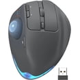 thumbnail image 1 of Ergonomic Wireless Trackball Mouse, Adjustable Angle, Thumb Control, Quiet Click, Rechargeable, Multi-Device Bluetooth & USB, for Windows Mac-Grey Ball, 1 of 9