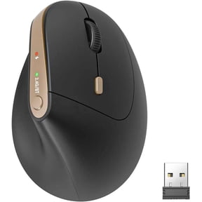 Ergonomic Vertical Mouse, Rechargeable Wireless Bluetooth Mouse for Small & Medium Hands, 4 Adjustable DPI Silent Click, Dual-Device Connection, Auto Sleep for Windows Mac OS,White