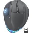thumbnail image 1 of Ergonomic Wireless Trackball Mouse, Adjustable Angle, Thumb Control, Quiet Click, Rechargeable, Multi-Device Bluetooth & USB, for Windows Mac-Grey Ball, 1 of 9