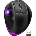 thumbnail image 1 of Ergonomic Wireless Trackball Mouse, Adjustable Angle, Thumb Control, Quiet Click, Rechargeable, Multi-Device Bluetooth & USB, for Windows Mac-Purple Ball, 1 of 8