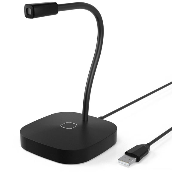 Computer Microphone, Desktop Gooseneck Microphone,Mute Button with LED Indicator,USB Microphone for Windows and Mac Ideal for Gaming Streaming YouTube