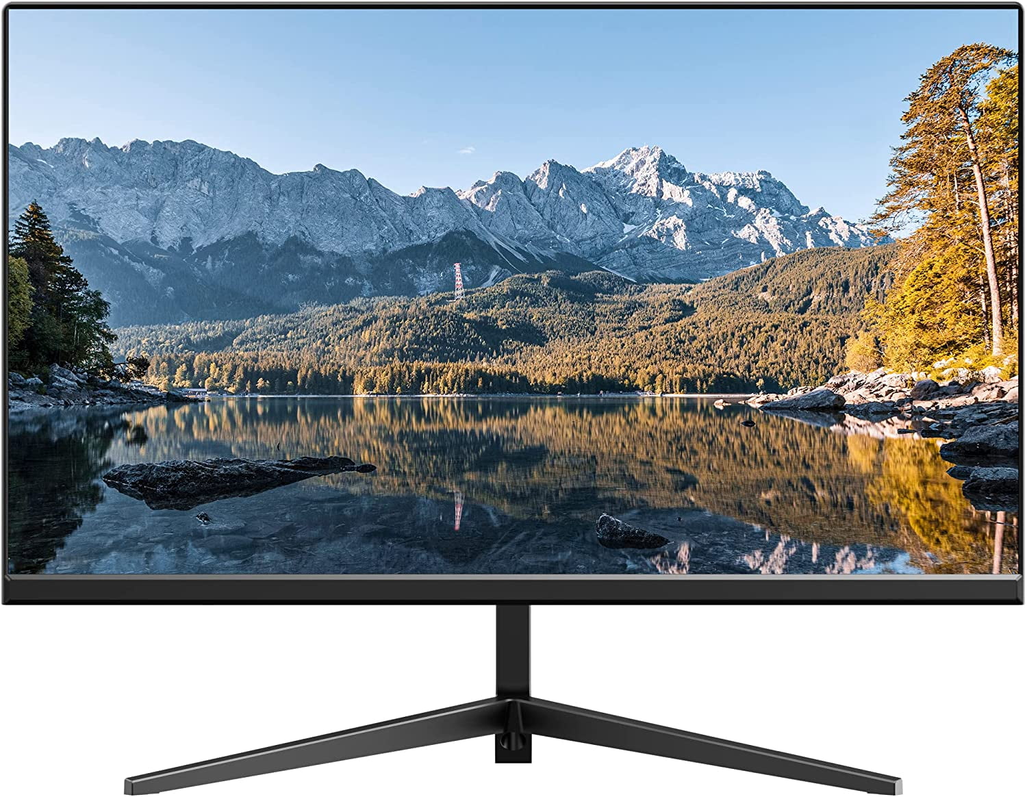 Computer Monitor, 22 Inch FHD 1080P Thin LED Screen Monitor, 75Hz Refresh Rate with HDMI, VGA and Audio Built-in Speaker, VESA Compatible, Eye Care