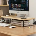 thumbnail image 1 of Computer Monitor Elevated Monitor Base Home Office Storage Rack Computer Desktop Creative Storage Rack Office Storage Supplies, 1 of 10