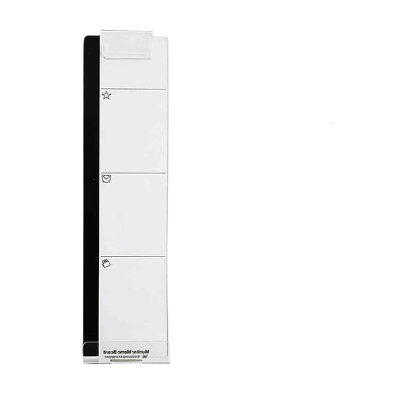 Computer Monitor Memo Board,Acrylic Computer Monitor Sticky Note Holder,Transparent Side Panel Office Desk Organizer,Office Supplies for Women Men Computer,No Notes Included (Phone Right Side)