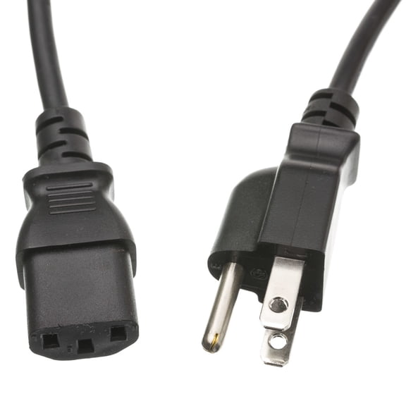 Computer - Monitor Power Cord, Black, NEMA 5-15P to C13, 10 Amp, 50 foot