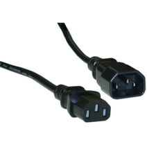 Computer - Monitor Power Extension Cord, Black, C13 to C14, 10 Amp, 6 foot