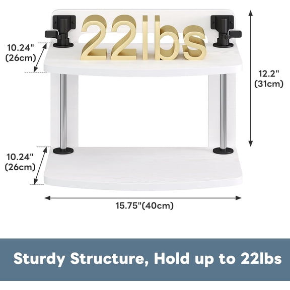 Computer Monitor Stand Riser for Reduced Neck Strain, Adjustable Height Desk Shelf Organizer Monitor Riser Stand for PC Monitor - White Wood Grain, MR01-M