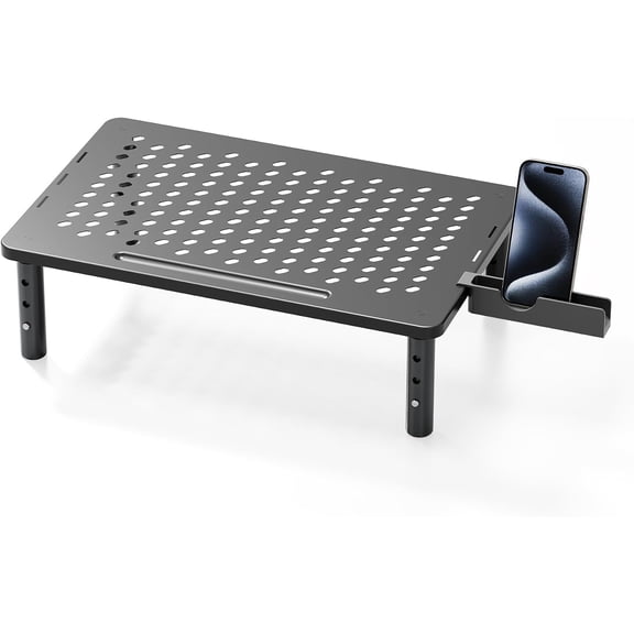 Computer Monitor Stand Riser for Desk, 3 Height Adjustable PC Laptop TV Desktop Monitor Stand Shelf