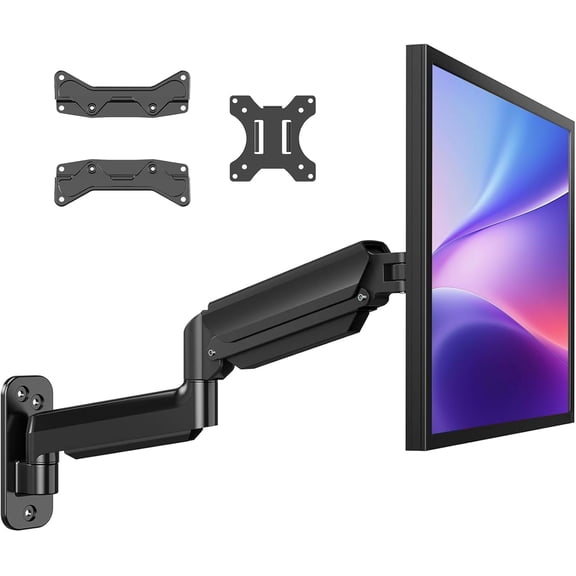 Computer Monitor Wall Mount for 22"-35" Screens, Gaming Arm Holds up to 26.4lbs, Vesa with Tilt, Swivel, Rotation, Supports 75x75mm, 100x100mm, 200x200mm,