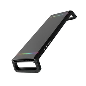 Computer Monitors Stand Risers with USB Hubs LED Light Foldable Computer Stand with Storage Drawer and Phone Holder